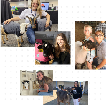 Filament team members with animals